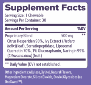 NiteHush-Pro-Supplement-Facts